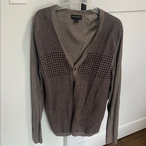Banana Republic Taupe Houndstooth Cardigan